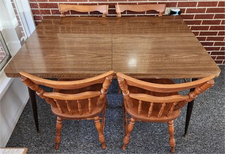 MCM Table & 4 Wood Chairs