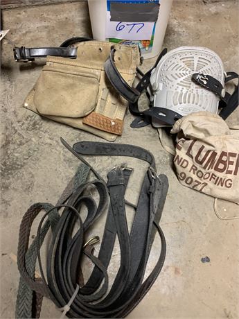 Work Aprons and Tool Belts Lot Westville Plumber Factory Second Roofing