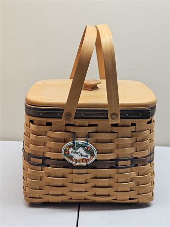 Longaberger 1998 Harbor Bakers Basket with Liner & Lid