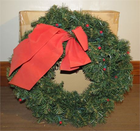 Battery Powered Lighted Wreath