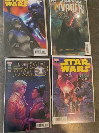 Vintage Marvel Star Wars  Darth Vader & Luke Skywalker Comic Book Lot of 4