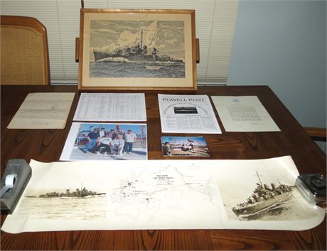 USS Haley Powell Destroyer Print & Documents