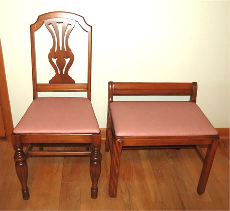 Chair & Matching Bench