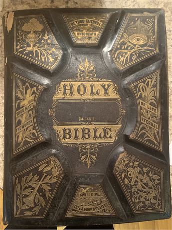 Antique Holy Bible With Authorized Edition of the New Testament