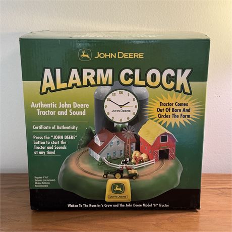 New John Deere Alarm Clock w/ Sound and Motion + COA