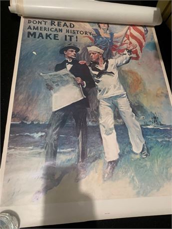 Vintage Navy Recruiting Poster Lot of 9