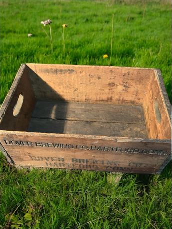 Vintage Dover Brewing Company Wood Crate/Box With Slots on Sides