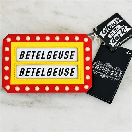 New Loungefly Beetlejuice Card/ID Holder with Zip Coin Pouch