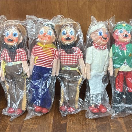 Vintage 1960's Holiday & Co. Holiday Fair Big Eyed Clowns in Packaging