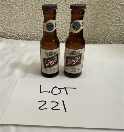 Schlitz Beer Bottle Salt & Pepper Shakers