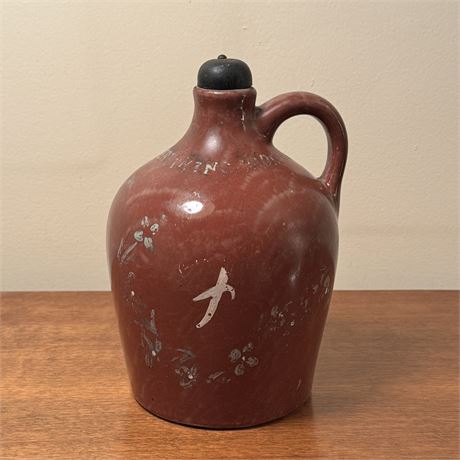 Vintage Little Brown Jug Musical Decanter - 9"T