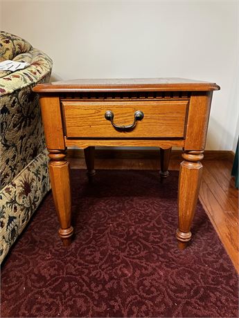 Unmarked Wood Side Table