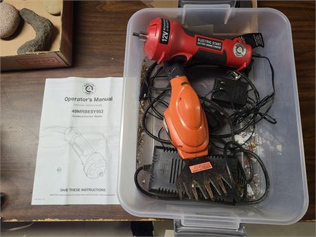 Black & Decker Hedge Trimmers/Genuine Parts Electric Starter & More