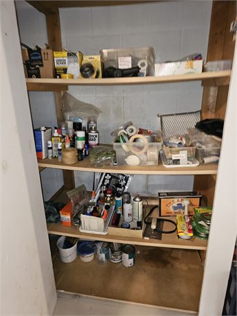 Closet Cleanout:Cleaners/Chemicals & Hardware