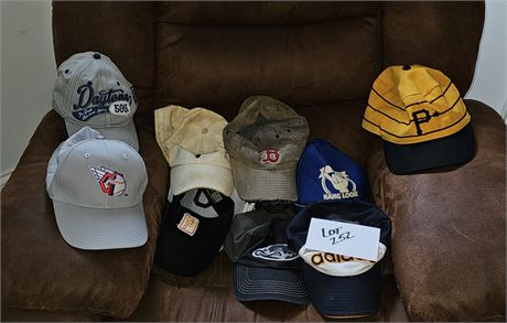 Mixed Ball Cap Lot: Pirates, Daytona 500, Guardians & More