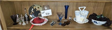 Mixed Decor- Collector Plate, Bells, Glasses & More