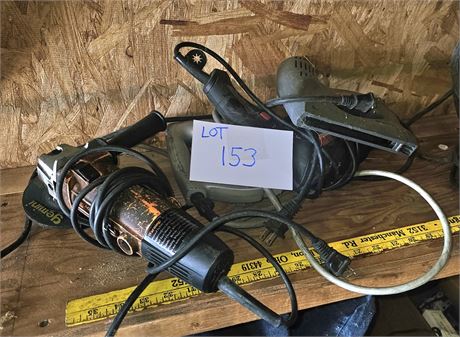 Drill Master Electric Drill, Arrow Stapler, Chicago Electric Angle Grinder