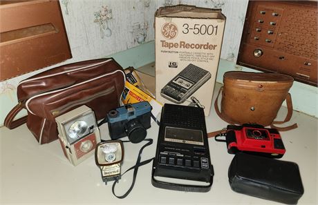 Vintage Cameras, Tape Recorder