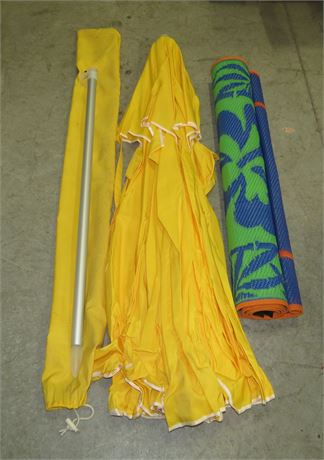 Beach Umbrella & Beach Mat