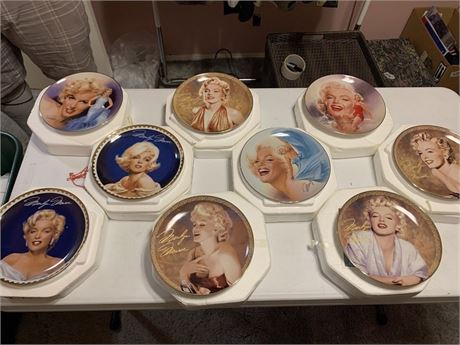 Lot of 9 Marilyn Monroe Collectors Plates