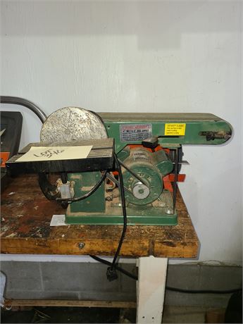 Central Machinery 4" Belt & 6" Disc Sander Model S-5157 & Bench Grinder