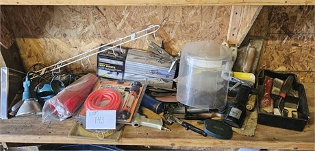 Shelf Cleanout- Transfer Pump, Lights, Hot Knife, Hand Tools & More