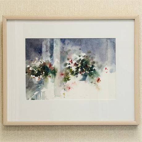 Original Watercolor Painting Signed Beal - 17" x 21" (Framed)