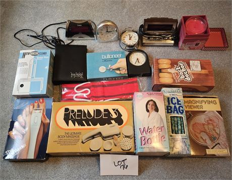 Mixed Home Lot: Massager, Clocks, & Much More