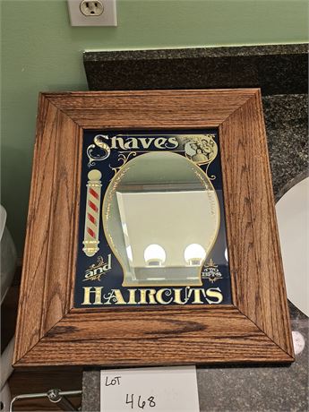 Shaves & Haircuts Reverse Foil Sign