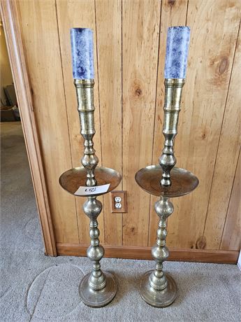 Pair of Thailand Brass Candlesticks