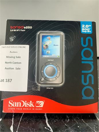 SanDisk Sansa E250 MP3 Player W/Original Box