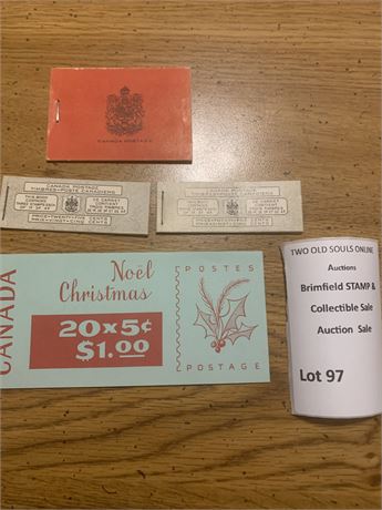 Canadian Intuit Christmas Postage Stamp Booklets - 4 Booklets