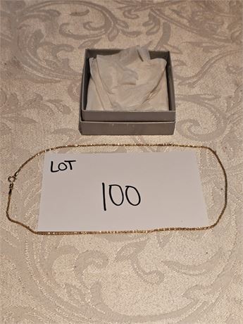 14K Rope Necklace 18" 1.7 DWT