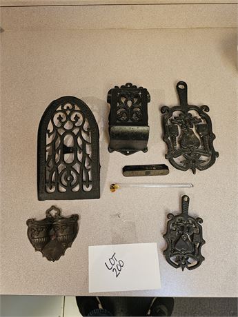 Cast Metal Trivets : Wilton / Iron Stand & Match Holders