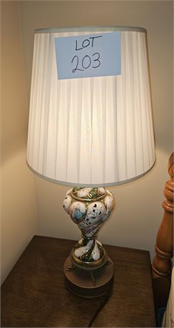 Vintage Large Hand Painted Capodimonte Table Lamp