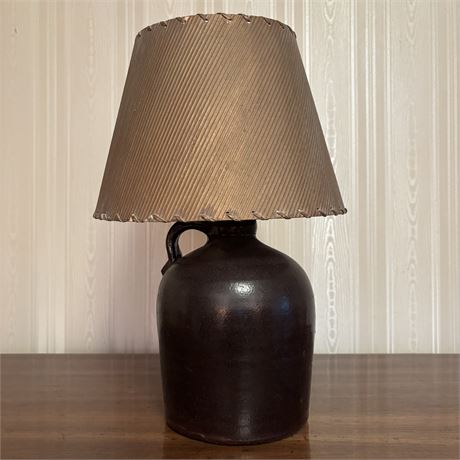 Old Whiskey Jug Converted Lamp