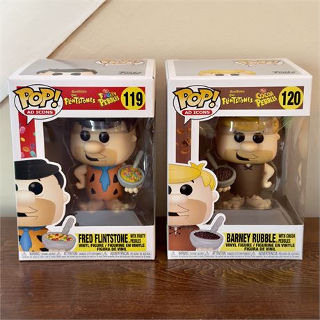 Funko POP! Ad Icons Flintstones: Fred Flintstone 119 & Barney Rubble 120