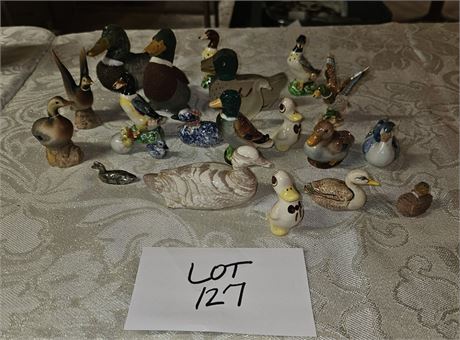 Misc Duck Figurine Lot- Size, Color, Style & Maker Vary