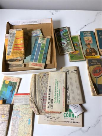 Vintage Road & Tour Maps Lot - Canada, Ohio, Florida, Washington& More