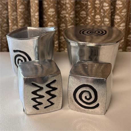 1960's Wilton Armetale Reggae Hostess Set