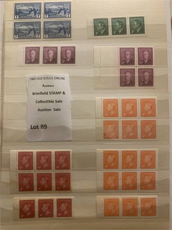 1940s Canadian Waterfowl, King George VI Themed Postage Stamps