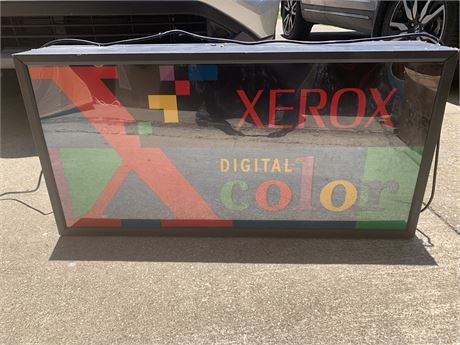 Double Sided Xerox Digital Color Illuminated Advertising Sign Tested/Works