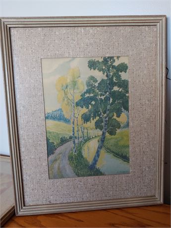 Beautiful Framed Artwork signed by C Andrews
