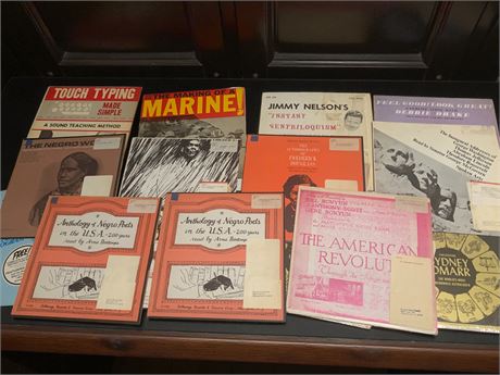 Misc Album Lot - Touch Typing, Ventriloquism Poetry, History & More