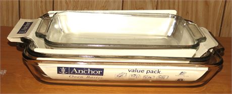 Anchor Hocking 3 Pk Casserole Dishes