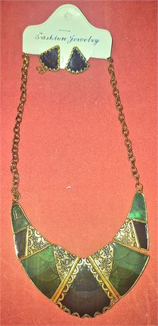 Costume Jewelry Necklace, Earrings