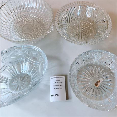 Arcoroc Crystal Scalloped Edge Serving Bowl Lot