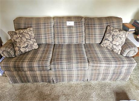 Earthtone Plaid Couch