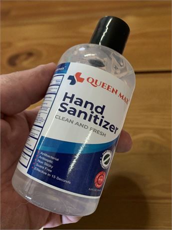 Queen Max Scent Free Antibacterial Hand Sanitizer 8.4 FL OZ Bottles X 50