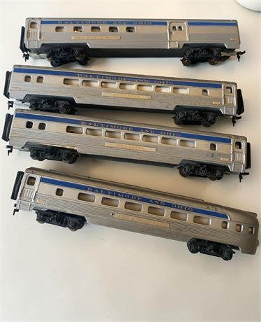 Tyco HO scale Baltimore & Ohio The Royal Blue Passenger Train Car Lot
